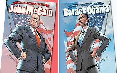 Képregény McCain és Obama életéről 