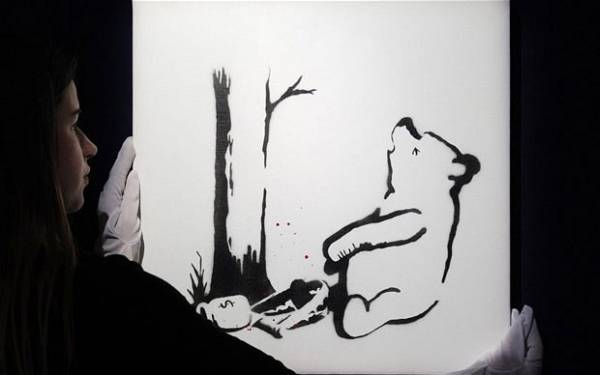 Nyolcvanezer dollárt is adhatnak Banksy Micimackójáért