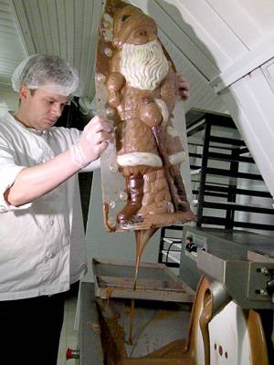 Rekordméretű csokoládé-Mikulás