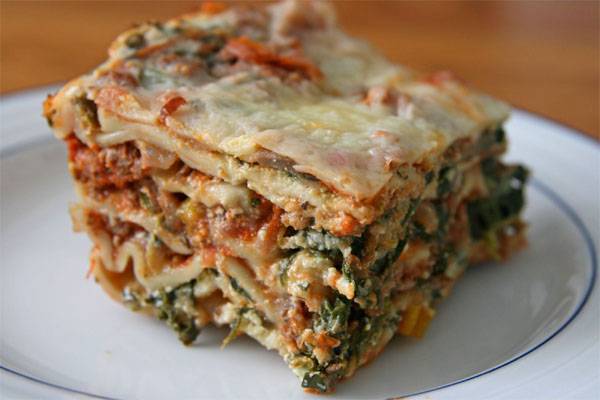 Lasagne – csirkehússal, gombával, padlizsánnal, kelbimbóval