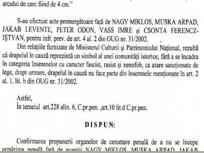 A segesvári ügyészség szerint nem jogellenes a székely zászló kitűzése