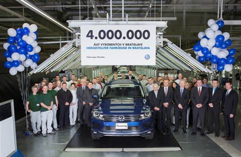 Jubileum a pozsonyi Volkswagen-gyárban
