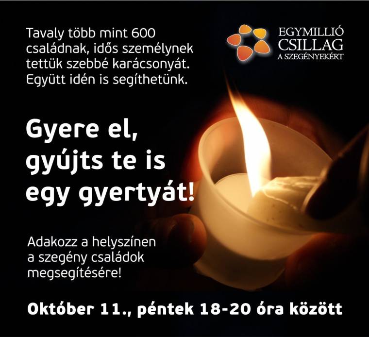 Gyertyákkal a szegényekért