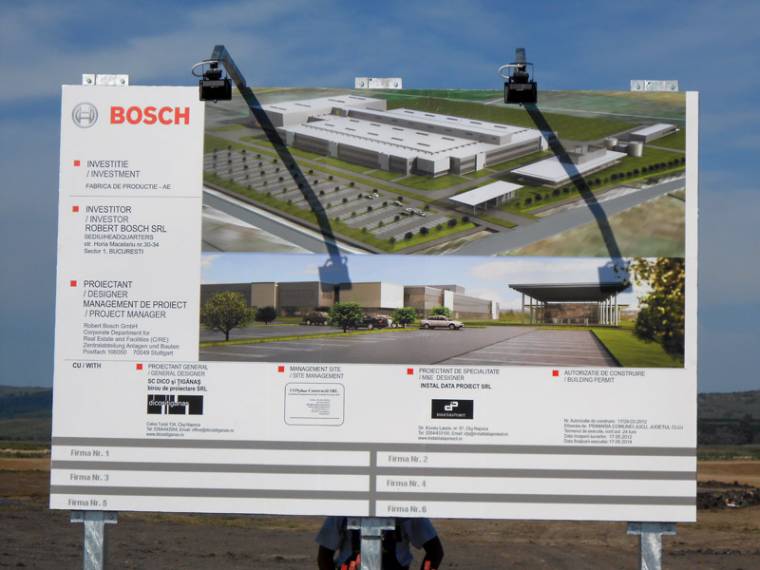 Májusban nyílik a Bosch-gyár Kolozs megyében