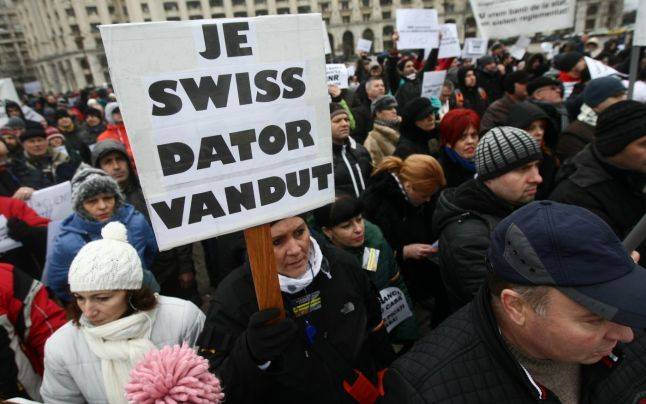 A kölcsönök lejre váltásáért tüntettek a frankhitelesek