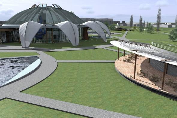 Sínen a nagyváradi akvapark terve