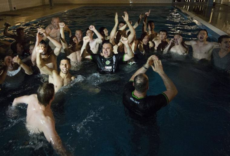 Az ETO futballcsapata is bearanyozta Győrt