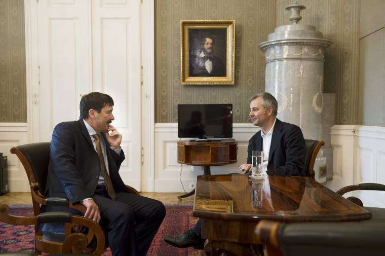 Barabási Albert László világhírű hálózatkutatót fogadta Áder János