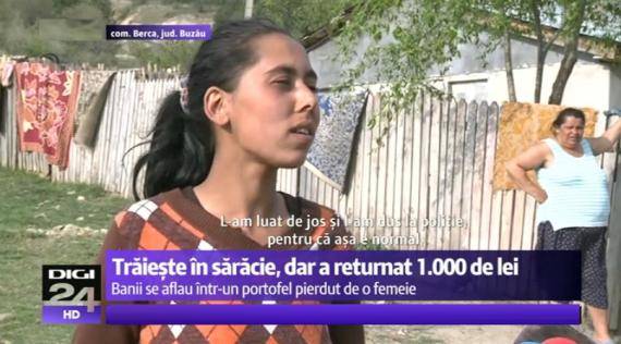 Átadta a talált 1000 lejt a rendőrségnek egy szegény roma nő