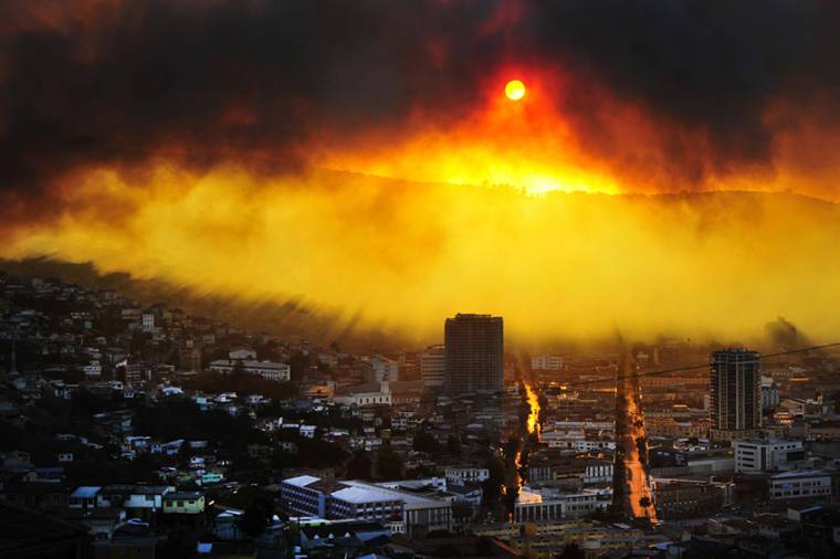 Tombol a tűz Chilében