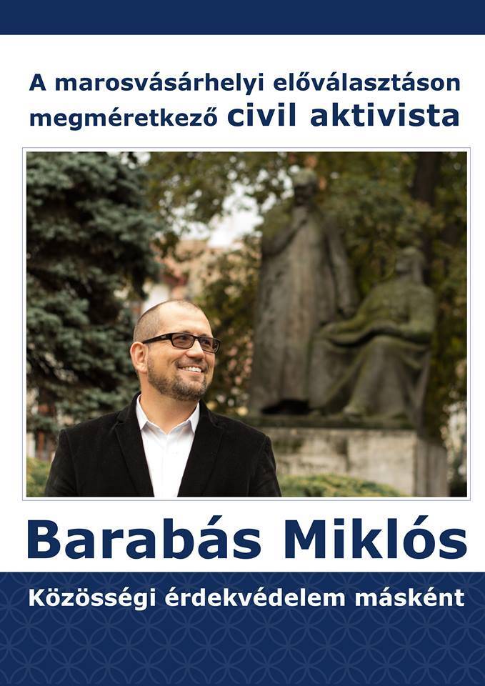 Barabás Miklós példaértékű multikulturalizmust szeretne Vásárhelyen