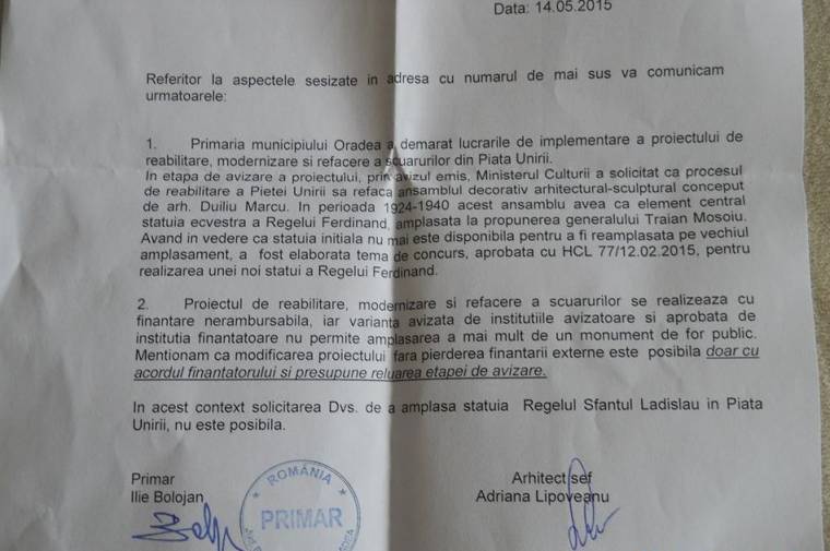 Újabb nem a nagyváradi Szent László-szoborra