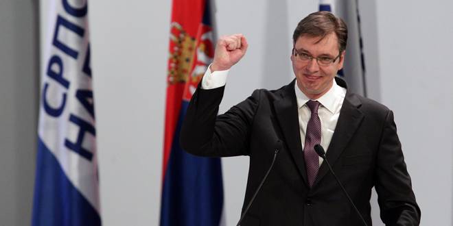 Aleksandar Vucic szerb államfő 