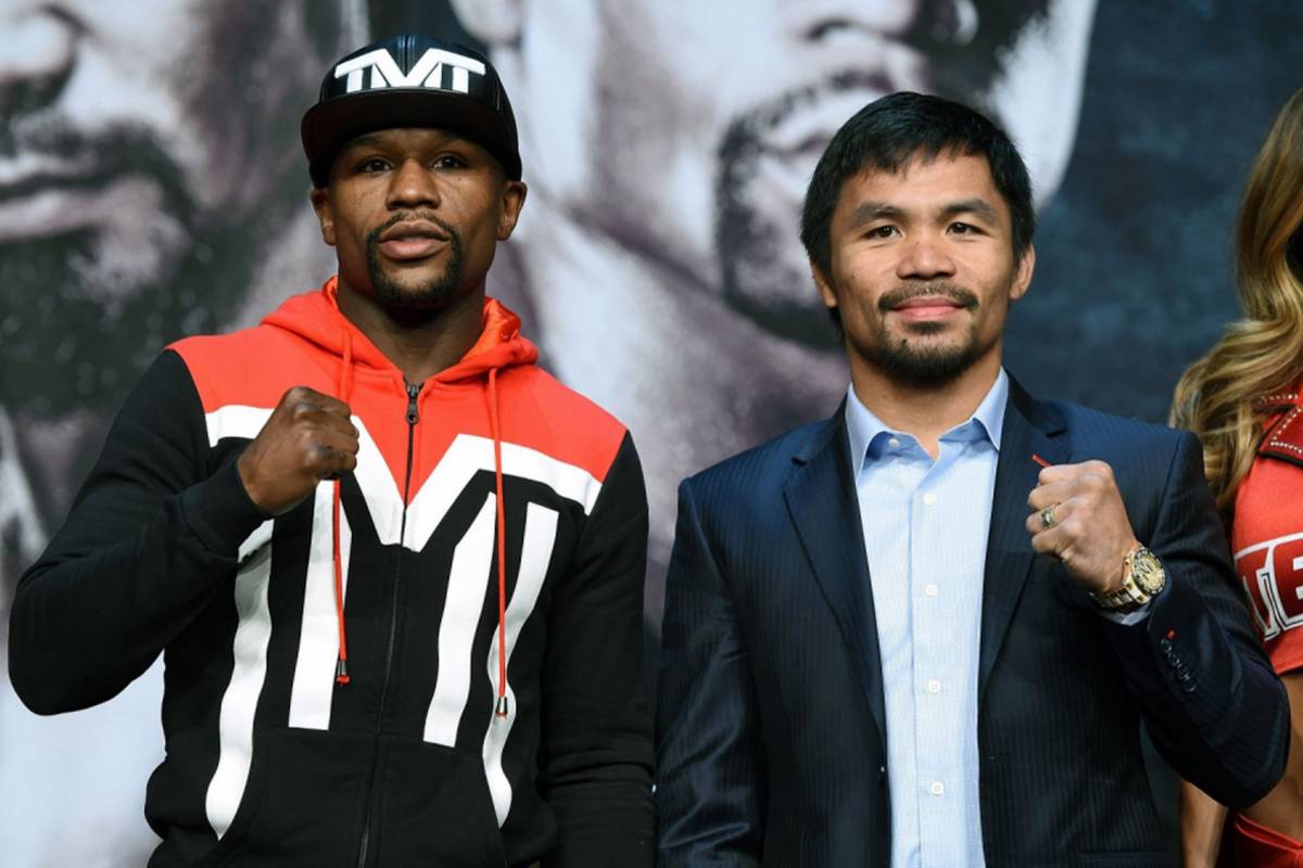 Floyd Mayweather és Manny Pacquiao 2015-ben 