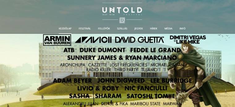 Magyarul is elérhető a kolozsvári UNTOLD Fesztivál honlapja