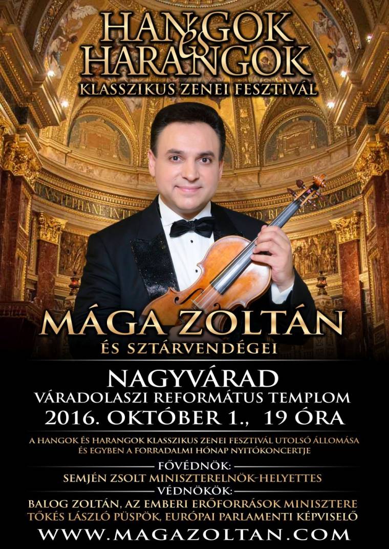 Mága Zoltán és sztárvendégei koncerteznek Nagyváradon