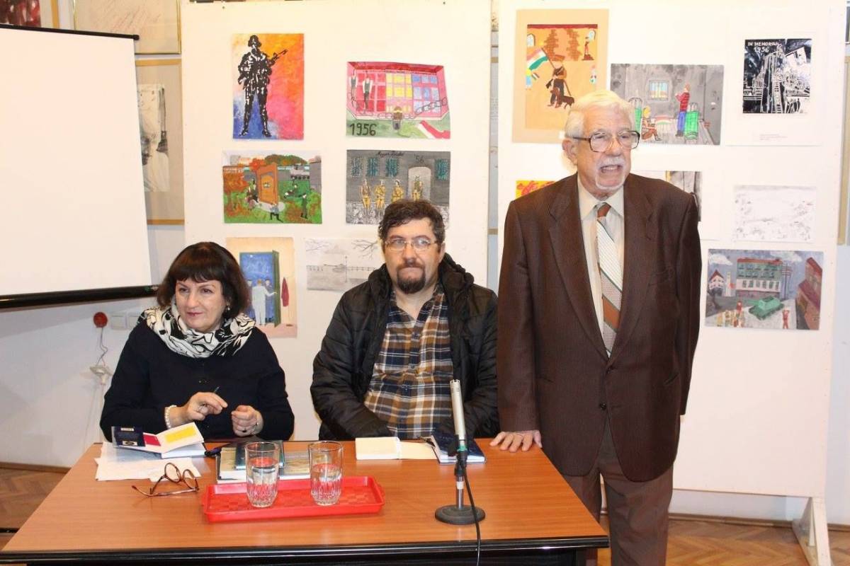Balla Zsófia, Demény Péter és Buchwald Péter, a Kolozsvár Társaság elnöke •  Fotó: Horváth László