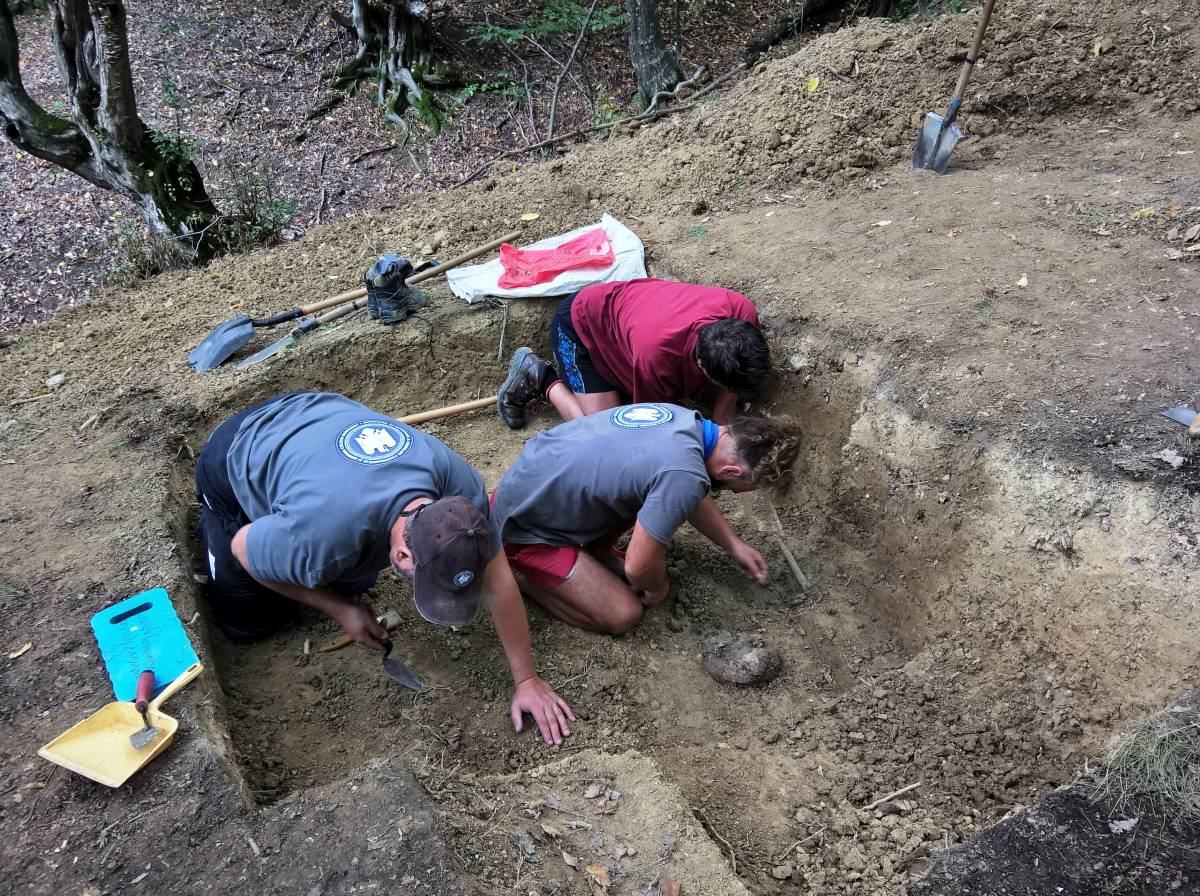 Egy-egy sírhely után évekig kutatnak az intézet munkatársai &bullet;  Fotó: Iiccr.ro