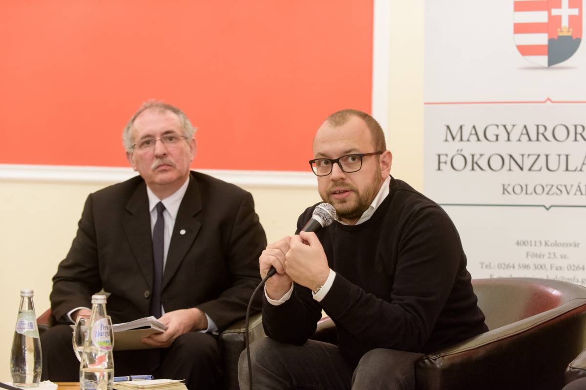 Toró T. Tibor és Porcsalmi Bálint •  Fotó: Biró István