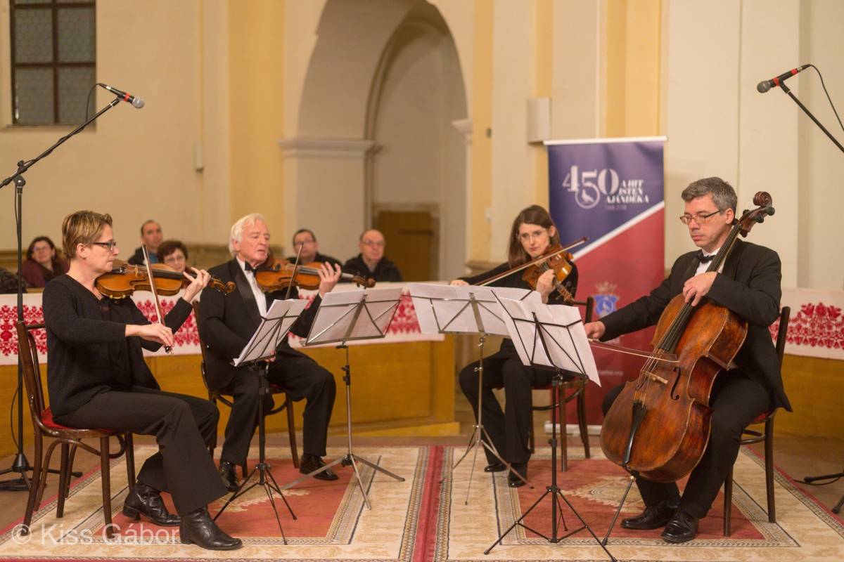 A Híd menny és föld között című művet a kolozsvári Concordia vonósnégyes adta elő •  Fotó: Kiss Gábor