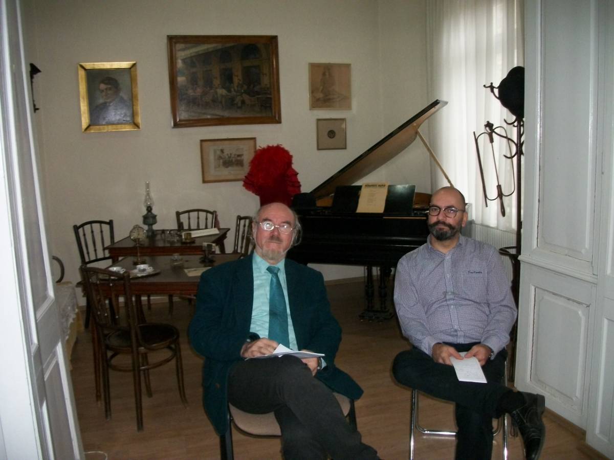 Meleg Vilmos és Imre Zoltán az Ady-emlékmúzeumban tartott programismertető sajtótájékoztatón •  Fotó: Molnár Judit