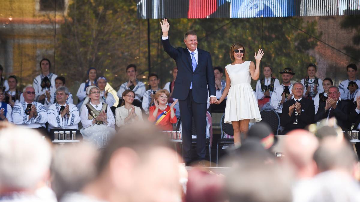 Kalus Johannis államfő az idei szász találkozón Nagyszebenben •  Fotó: Presidency.ro