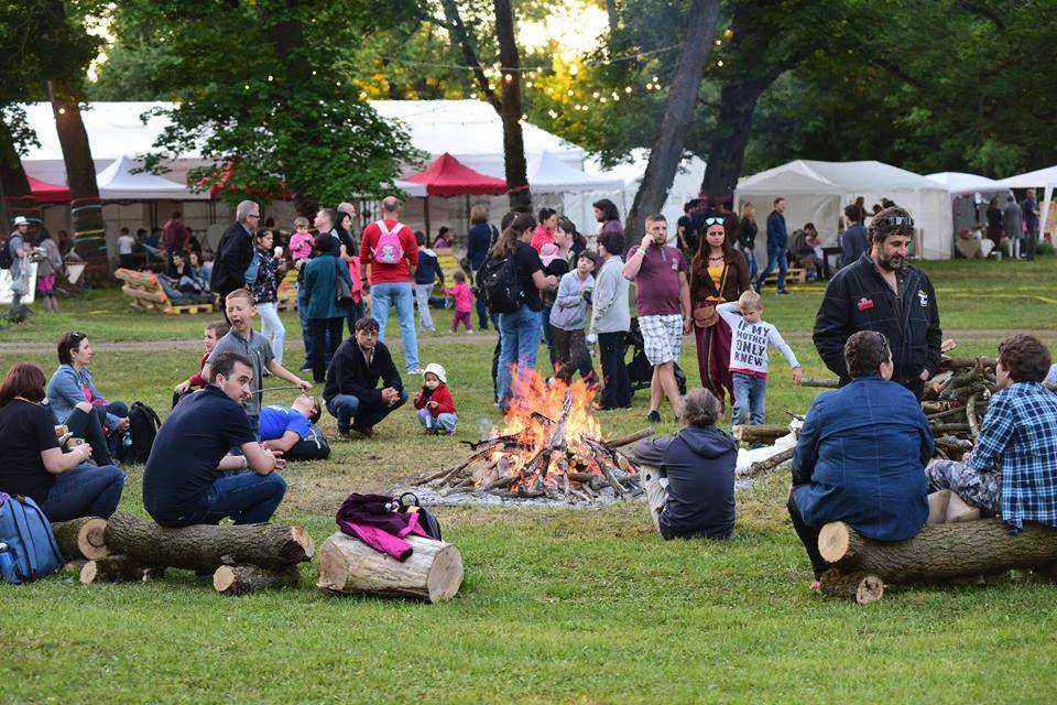 Fesztiválozók a gyalui kastélyparkban •  Fotó: A Várkert Fesztivál Facebook-oldala
