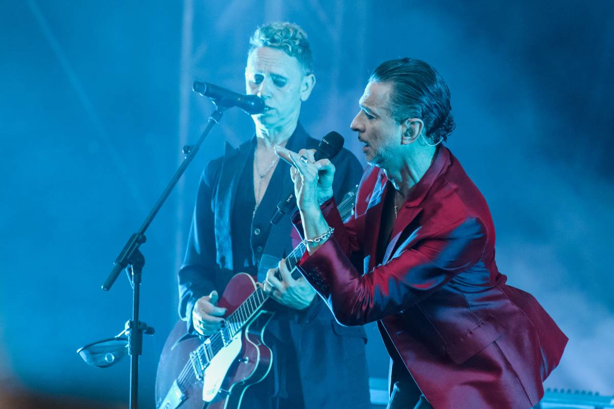 Martin Gore és Dave Gahan az öt évvel ezelőtti kincses városi koncerten •  Fotó: Biró István