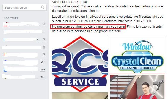 Eljárás indult a magyarok és romák alkalmazását elutasító marosvásárhelyi cég ellen