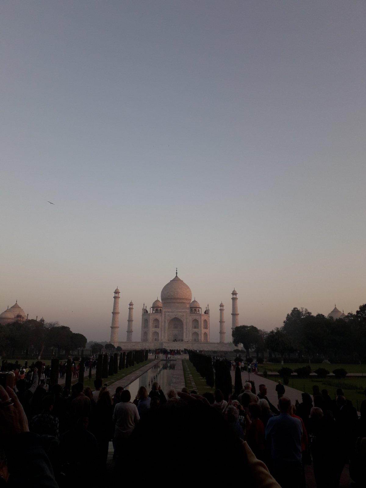 India legnépszerűbb turistacélpontja Agra, ahol a gyönyörű Tádzs Mahal magasodik. Hajnalban kevesebb turista tolong a lélegzetelállítóan szép épület körül •  Fotó: Kiss Judit