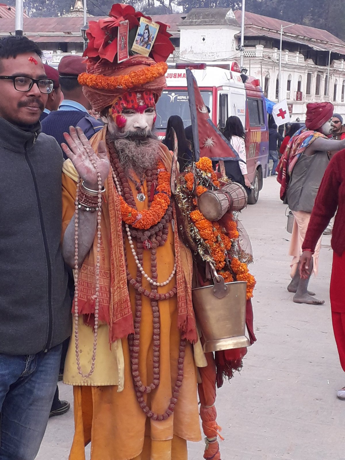 Siva isten ünnepét február 14-én tartják Katmanduban a Pashupatinath templomegyüttesnél •  Fotó: Kiss Judit