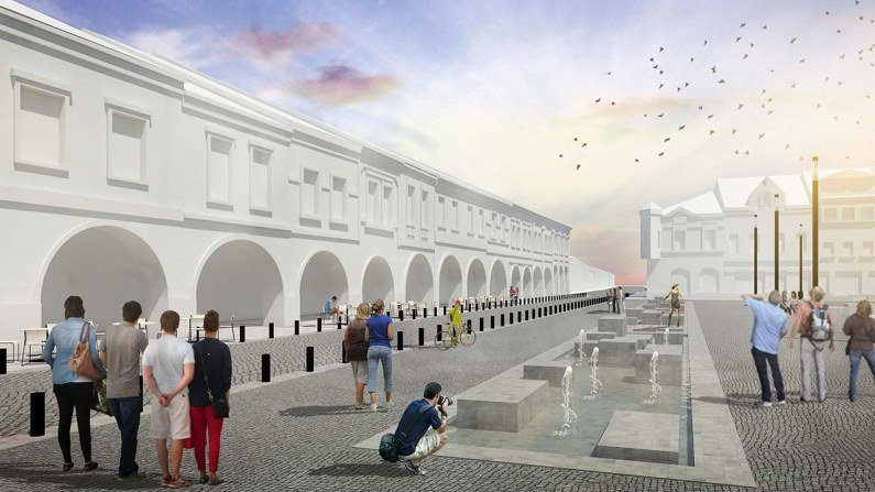 A Búzasor felőli oldalon szökőkút lenne a parkoló helyén &bullet;  Fotó: N2arh.ro