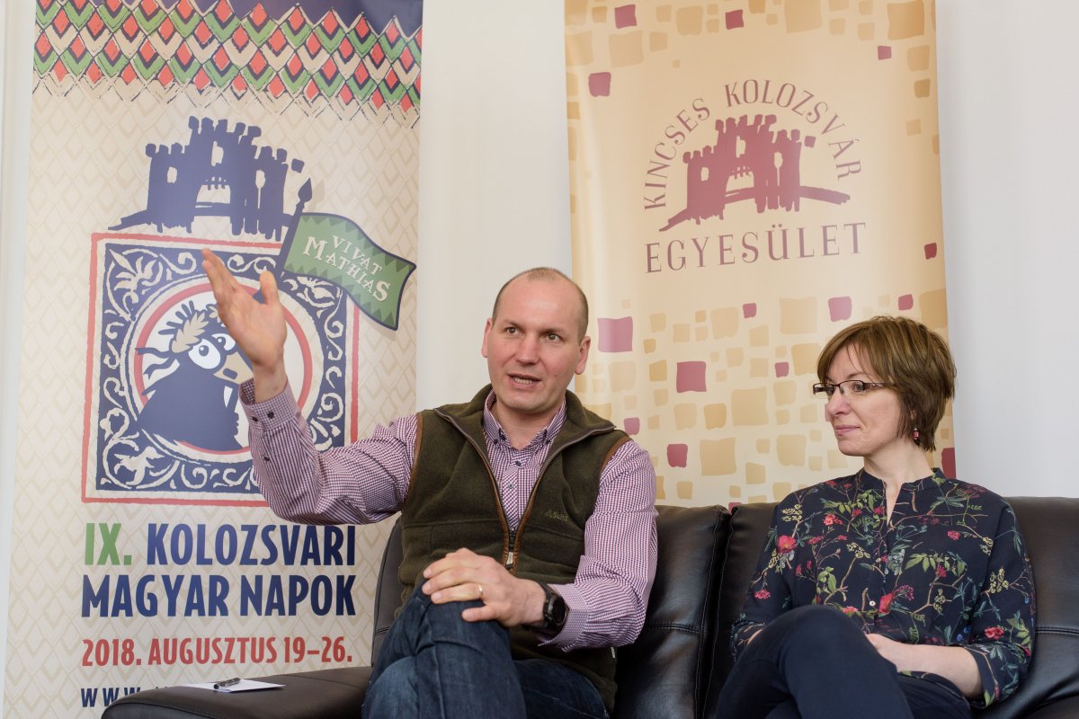 Gergely Balázs főszervező és Szabó Lilla programigazgató a szerdai sajtótájékoztatón •  Fotó: Biró István
