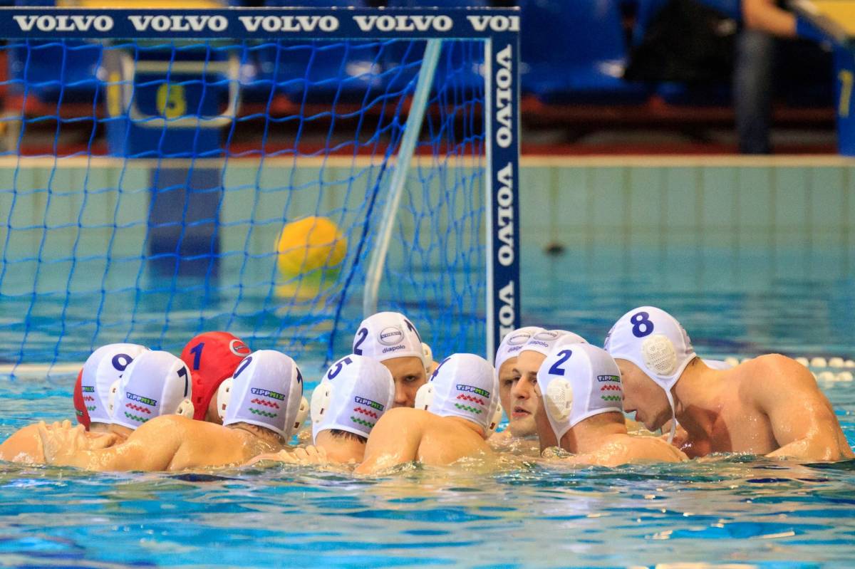 A magyar válogatott kissé nyögvenyelősen, de végül hozta a papírformát •  Fotó: Waterpolo.hu