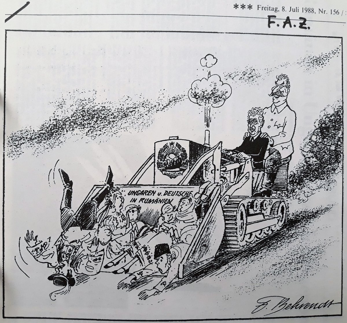 A német sajtóban megjelent korabeli karikatúra •  Fotó: Archív