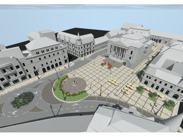 Megújul a nagyváradi Bémer tér – a színház előtti és mögötti terület is új arculatot kap a 20 millió lejes beruházásnak hála