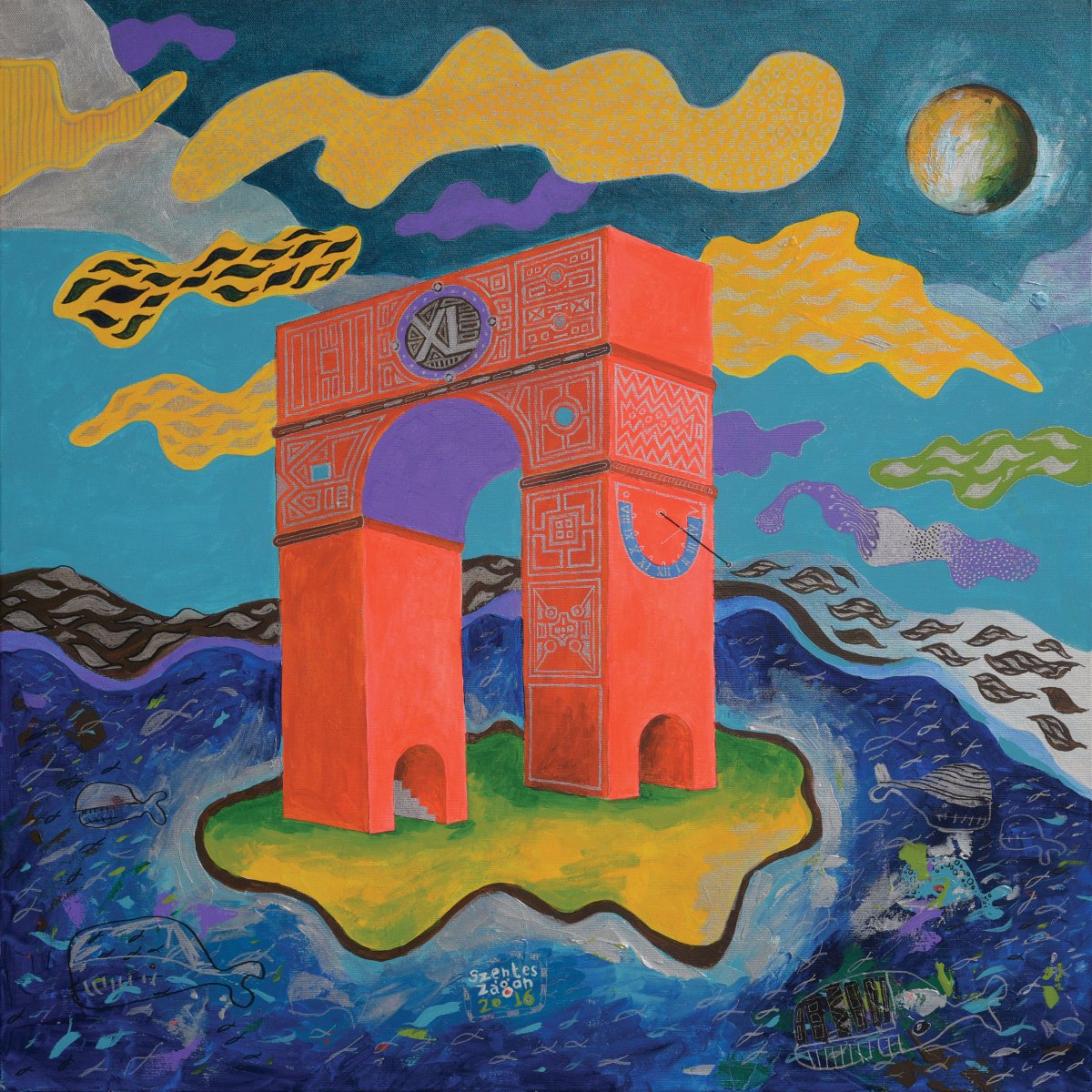 4,0-akril, vászon, 80x80 cm 2016 
