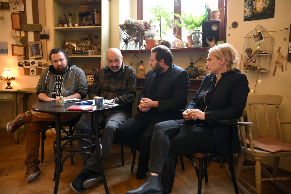Benedek Zsolt, Bocsárdi László, Bessenyei Gedő István és Kiss Zsuzsanna •  Fotó: Harag György Társulat