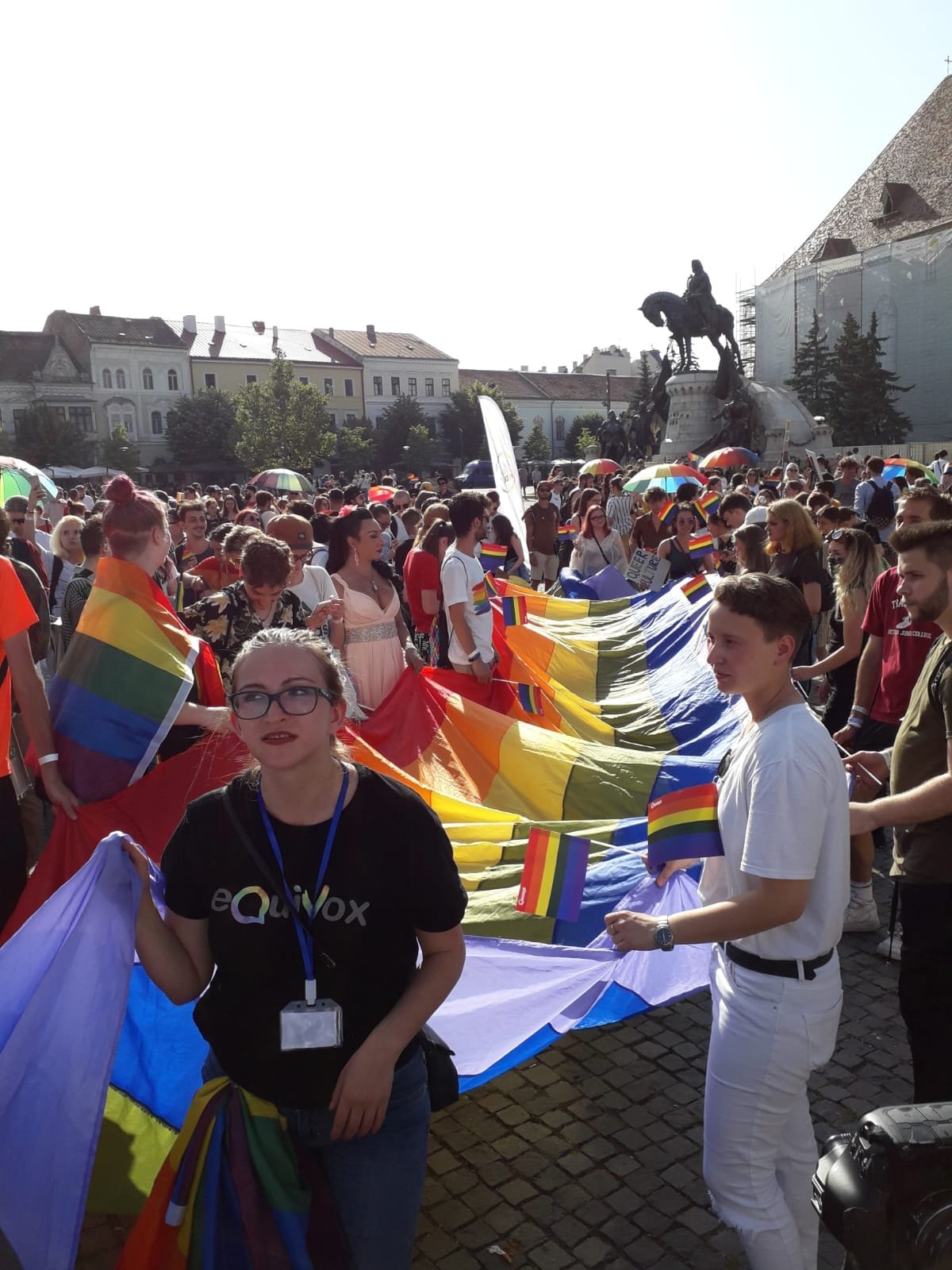 Élettársi kapcsolatot követeltek a kolozsvári melegfelvonuláson •  Fotó: Cluj Pride