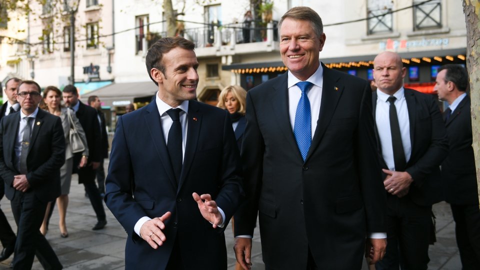 Emmanuel Macron és Klaus Johannis megállapodott Laura 
Kövesi támogatásáról •  Fotó: Presidency.ro
