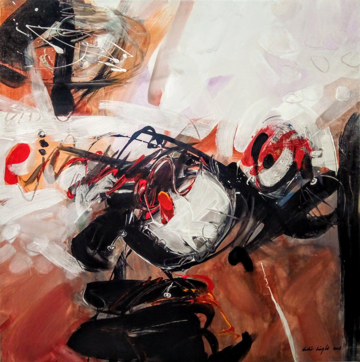 Vajúdás (80x80 cm, akril, vászon) 