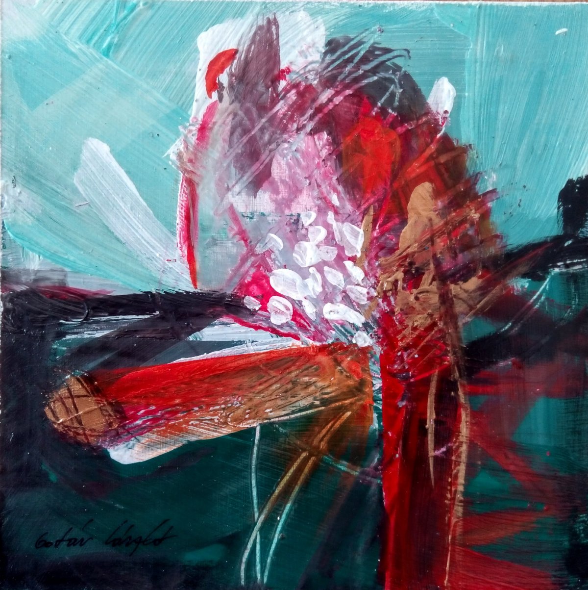 Virágzás (15x15 cm, vegyes, papír) 