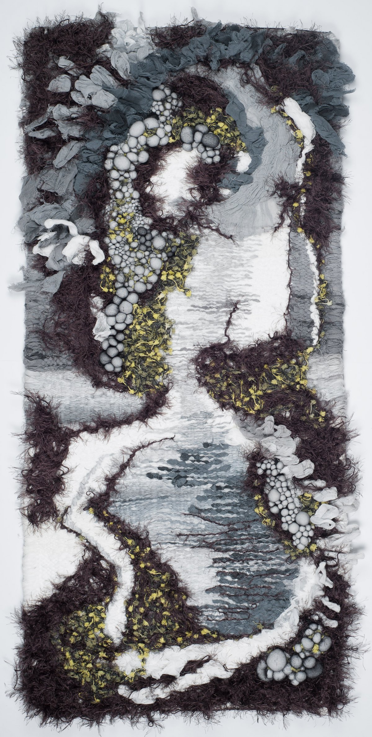 A végtelen lélek megbetegedése, haute lisse, géz, 120x60 cm, 2011 
