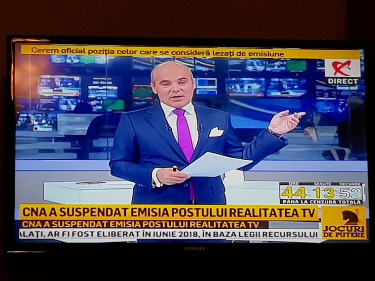Lázításért tízperces adásszünettel büntette a médiahatóság a Realitatea hírtelevíziót