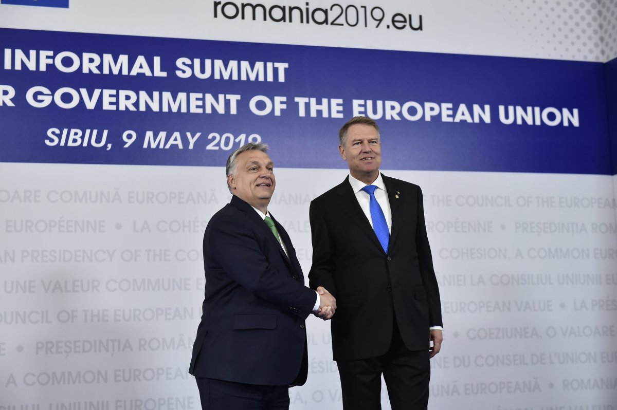 Orbán Viktor miniszterelnököt fogadja Klaus Johannis román államfő &bullet;  Fotó: Flick/RO2019EU