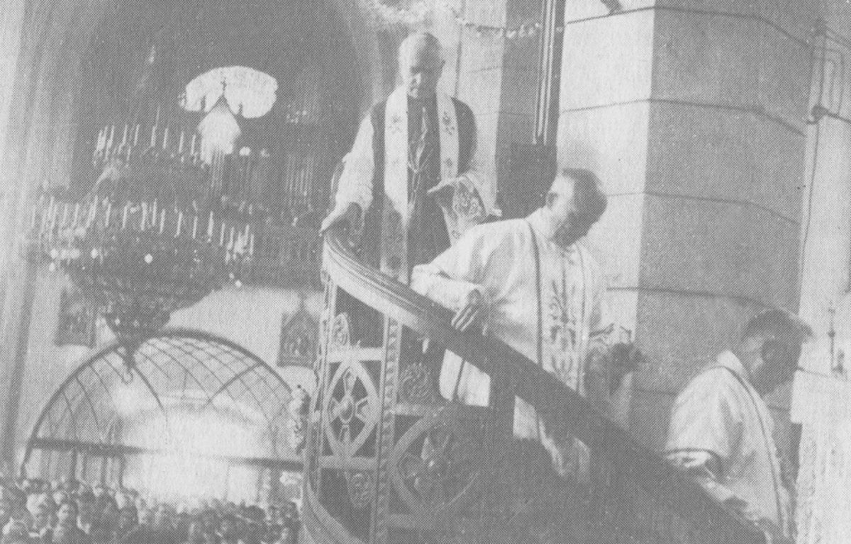 A nagytemplom szószékén
1969. augusztus 15-én •  Fotó: Molnár Melinda archívumából