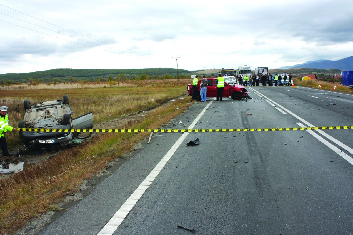 Helyszínelés a baleset után •  Fotó: Rendőrség