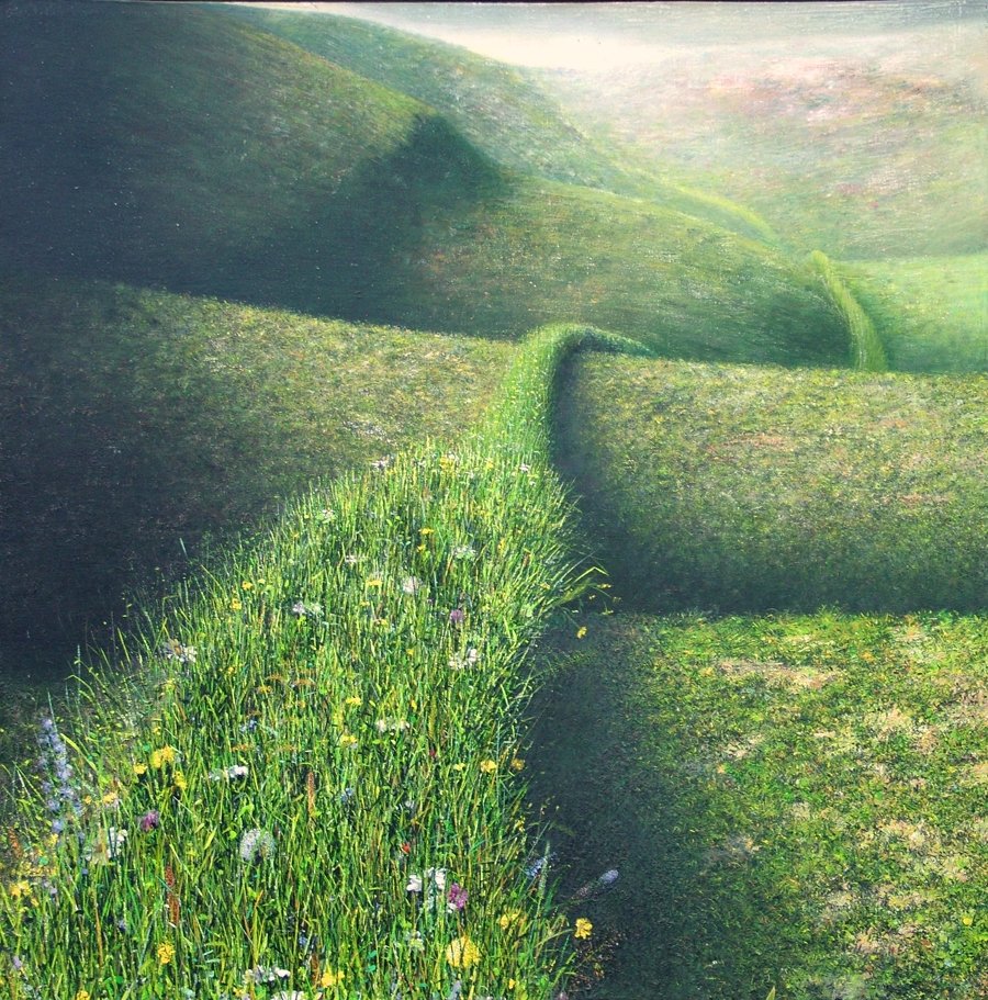 Ösvény – 100 cm x 100 cm, olaj, vászon, 1981 
