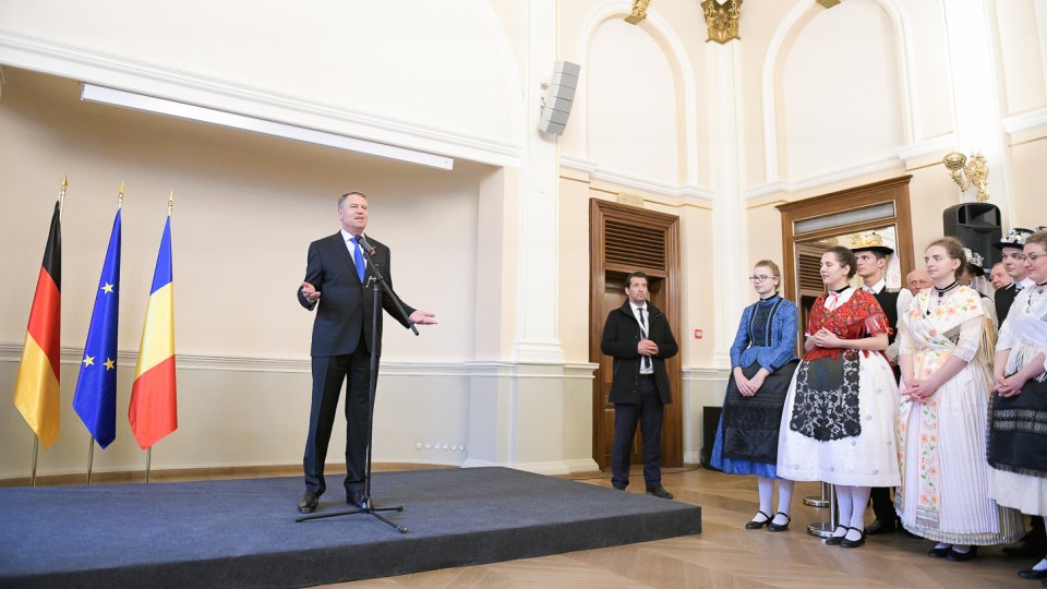 Nyugati intő. A német sajtó szerint Iohannis a nacionalisták egyik legdurvább közhelyét vetette be •  Fotó: Presidency.ro