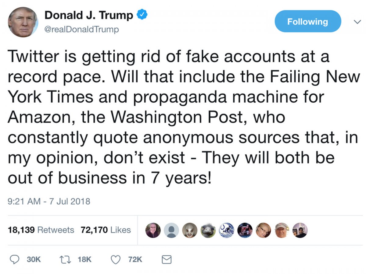 Régi viták újultak ki az amerikai elnök és a Twitter között •  Fotó: Twitter